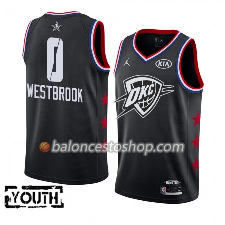 Camiseta Niños NBA Oklahoma City Thunder Russell Westbrook 0 2019 All-Star Jordan Brand Negro Swingman Camiseta Niños NBA Oklahoma City Thunder Russell Westbrook 0 2019 All-Star Jordan Brand Negro Swingman
